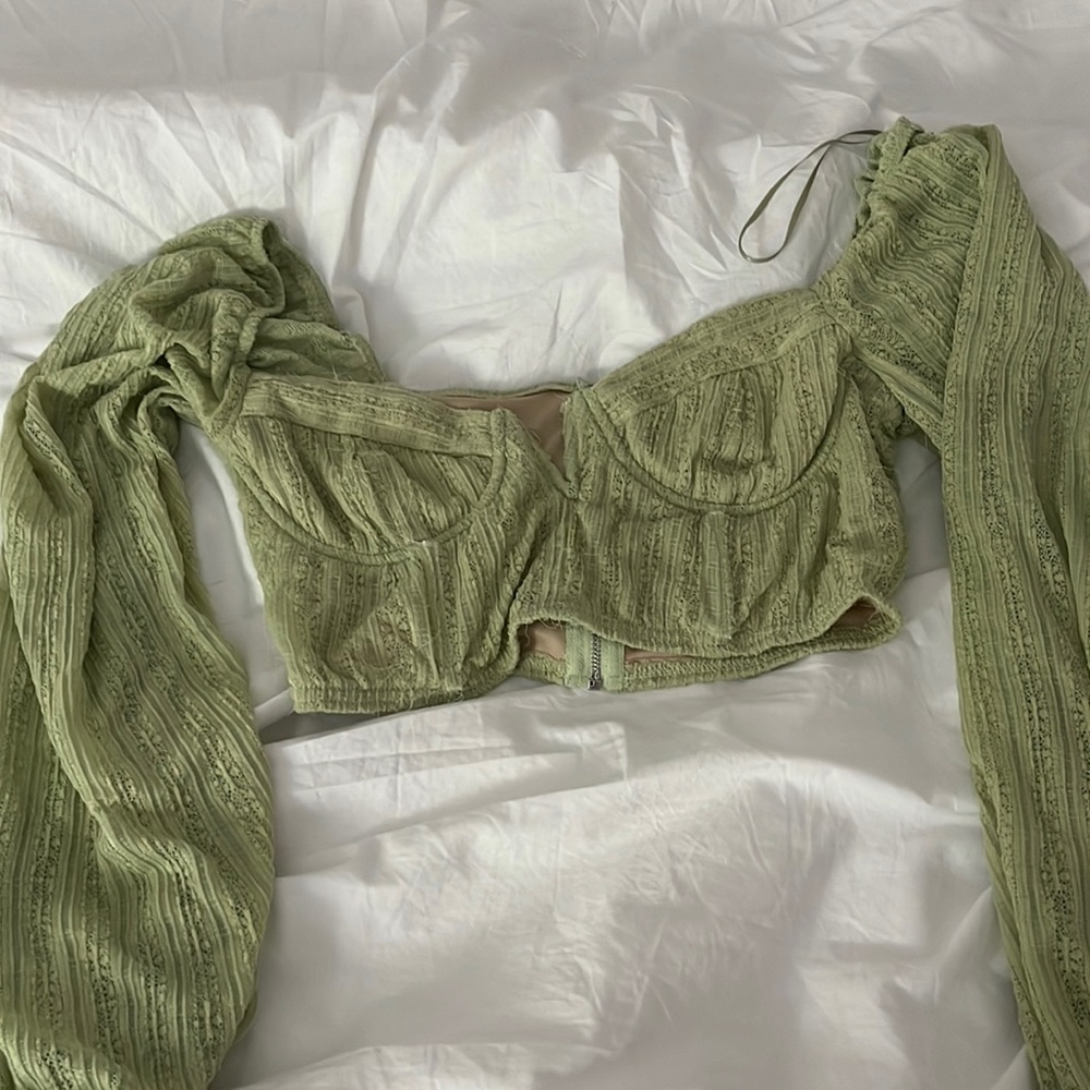 american threads corset crop top